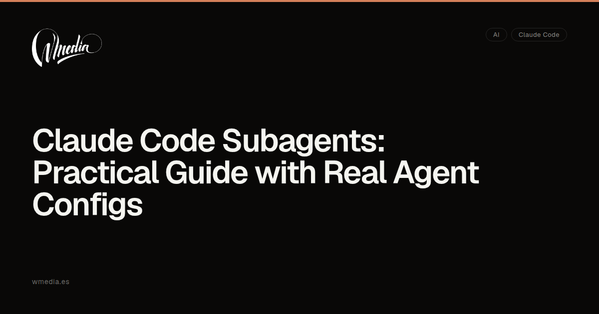 Claude Code Subagents: Practical Guide with Real Agent Configs | wmedia.es