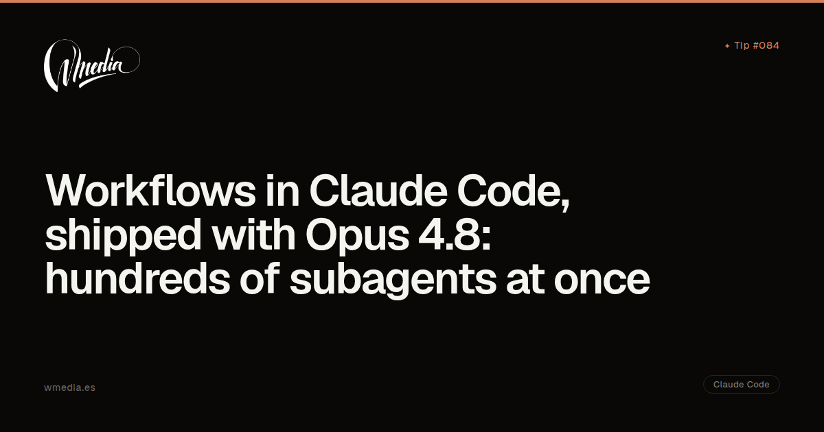 Workflows in Claude Code, shipped with Opus 4.8: hundreds of subagents ...